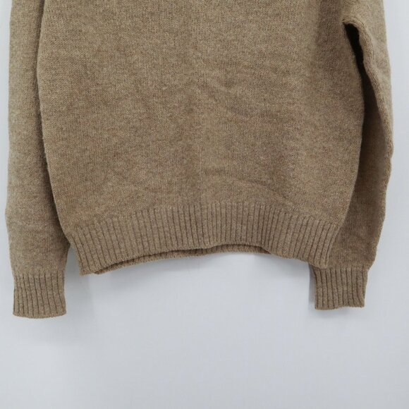 Knight Knit Wool Sweater Mens M Tan Snow Boarding Layering Outdoors Camp Hiking - Picture 6 of 13